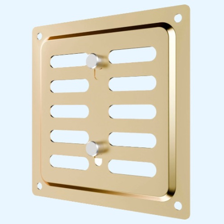 1515MER Gold ERA Решетка вентиляционная MER регулируемая 150x150 окраш.сталь Gold